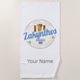 Toalha De Praia Vacinação por Grécia na Ilha Zakynthos Vintage Sou