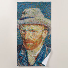 Toalha De Praia Van Gogh - Autorretrato com um chapéu de feltro de