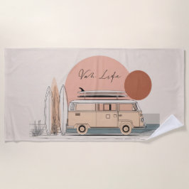 Toalha De Praia Van Life Surf Van – Estética Retro de Camper de Pr
