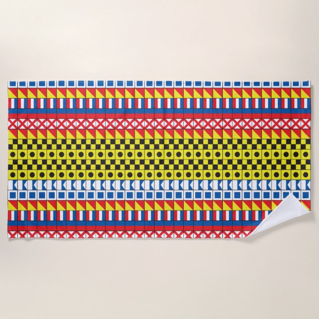 Toalha De Praia Veja Worthy_Signal Flags (Frente)