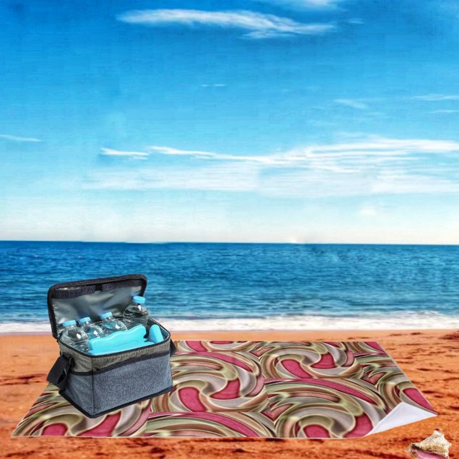 Toalha De Praia Velocidade vívida (Eye-catching swirls, in elaborate patterns, are displayed in this Vivid Velocity Beach Towel design!)