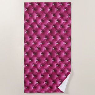Toalha De Praia Veludo Falso Rosa Luxo Glam