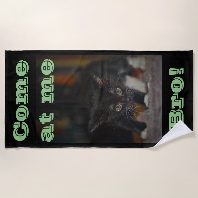 Toalha De Praia Venha para mim, mano! (Frente)