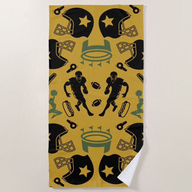 Toalha De Praia Ventilador de futebol americano (Frente)