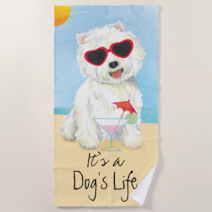 Toalha De Praia Verão Westie