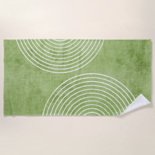 Toalha De Praia Verde limão Linen Minimalista