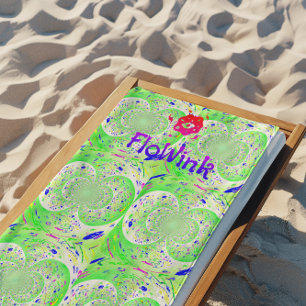 Toalha De Praia Verde Trippy Funky