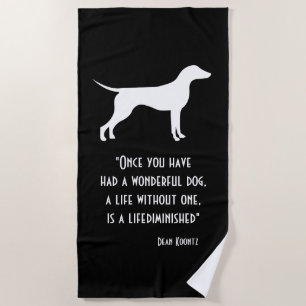 Toalha De Praia Verde-verde-branco Dean Koontz cita o cão Case-Mat