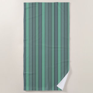 Toalha De Praia Verdes E Cinzas De Inverno Em Papel De Aquarela