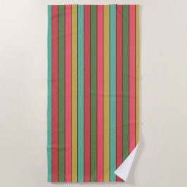 Toalha De Praia Vermelho Dourado Verde Natal Cor No Papel Aquarela