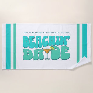 Toalha De Praia Viagem de Meninas de Noiva de Beachin Festa de sol
