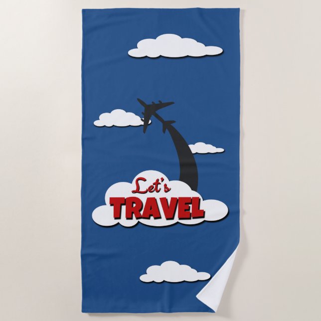 Toalha De Praia viagem de vamos (Frente)
