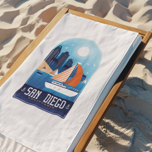 Toalha De Praia Viagens vintage San Diego California