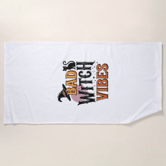Toalha De Praia Vibrações de Bruxa Má Vintage Design de Camisa de 