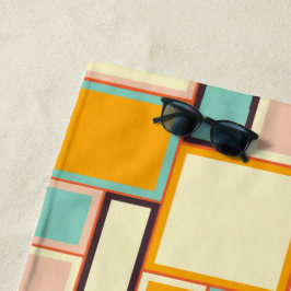 Toalha De Praia Vibrant abstract pattern with rectangles