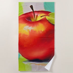 Toalha De Praia Vibrante Apple Ainda Vida