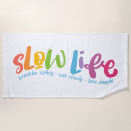 Toalha De Praia Vida lenta