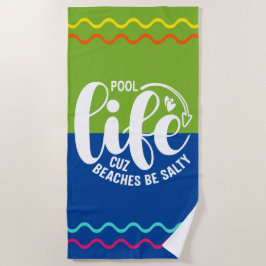 Toalha De Praia Vida piscina