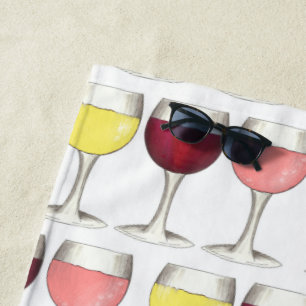 Toalha De Praia Vidro de Vidro de Rosé Branco Vermelho Vidro Vinho