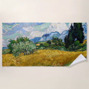 Toalha De Praia Vincent Van Gogh - Campo de Trigo com Cipras