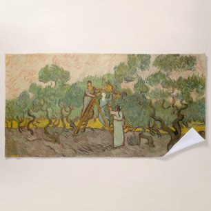 Toalha De Praia Vincent van Gogh - Mulheres Escolhendo Azeitonas