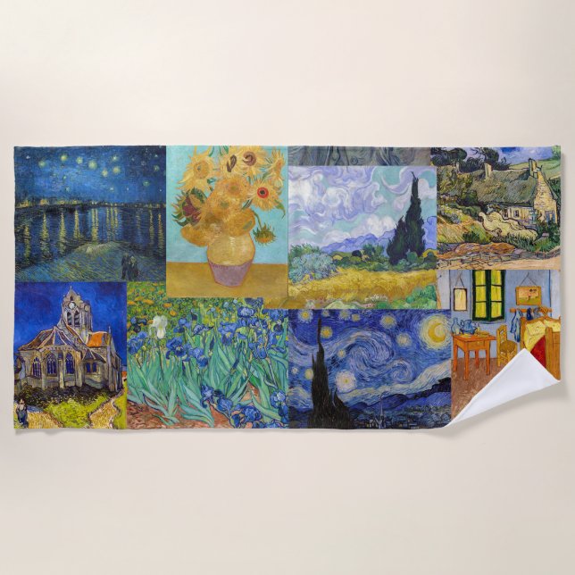 Toalha De Praia Vincent Van Gogh - Obras-primas (Frente)