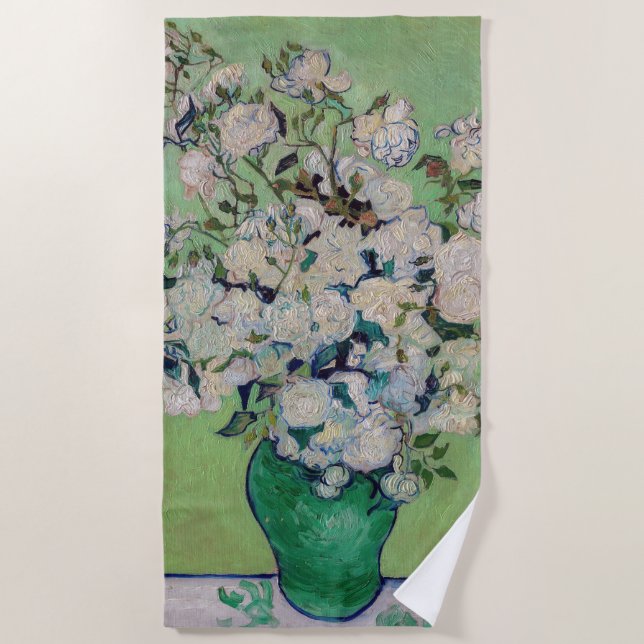 Toalha De Praia Vincent van Gogh - Rosas (Frente)