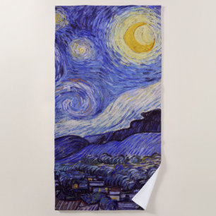 Toalha De Praia Vincent Van Gogh Starry Night Vintage Fine Art