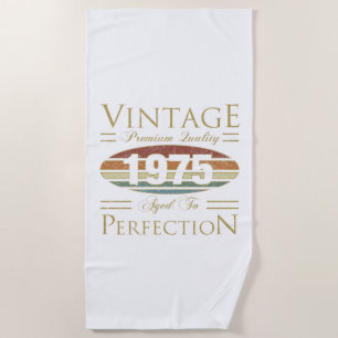 Toalha De Praia Vintage 1975 50th Birthday