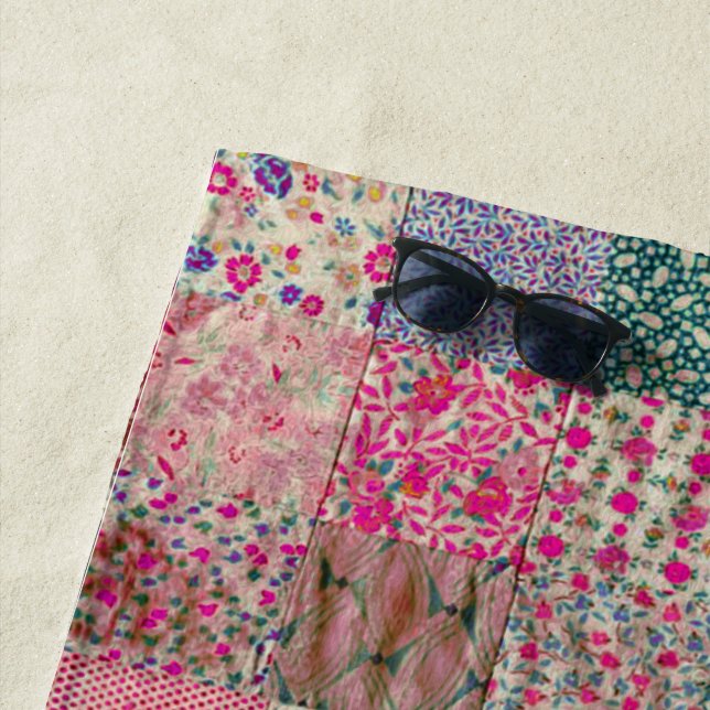 Toalha De Praia Vintage Chic Boho Quilt (In Situ)