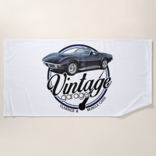 Toalha De Praia Vintage Corvette