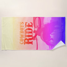 Vintage Gay Cowboy Beach Towel