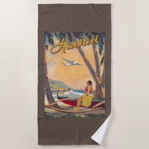 Toalha De Praia Vintage Hawaii Viagem