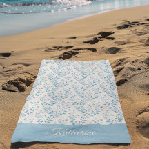 Vintage Minimalista Azul Empoeirado Creme Script F