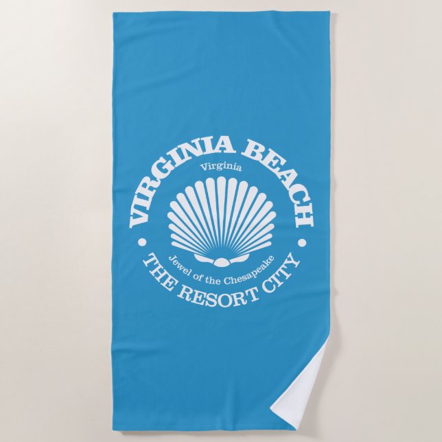 Toalha De Praia Virginia Beach (concha) (Frente)