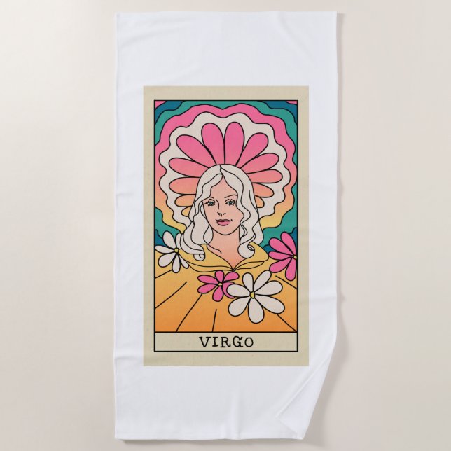 Toalha De Praia Virgo Zodiac (Frente)