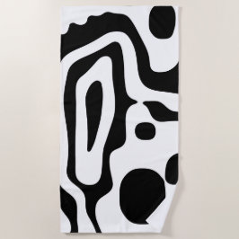 Toalha De Praia Vise Grip: Abstrato preto e branco