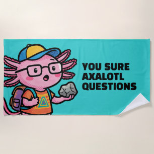 Toalha De Praia Você certamente axolotl perguntas Meme Sarcástico