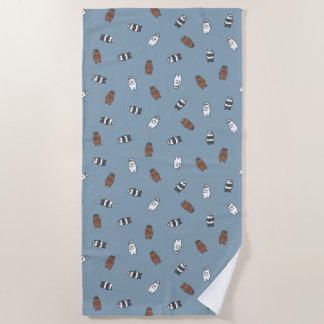 Toalha De Praia We Bare Bears - Sunglass Bears Pattern