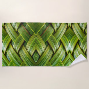 Toalha De Praia Weave verde fresca de bambu