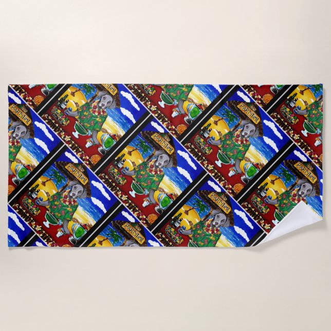 Toalha De Praia Weimaraner Bartender (Frente)