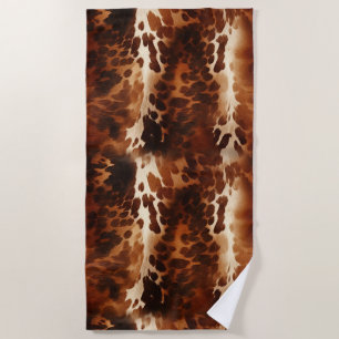 Toalha De Praia Western Brown Cowhide