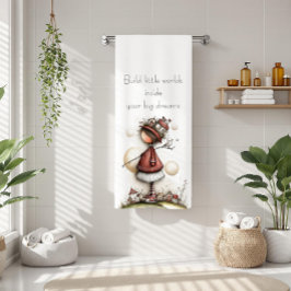 Toalha De Praia Whimsical Quote and Girl