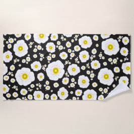 Toalha De Praia White Poppies Beach Towel