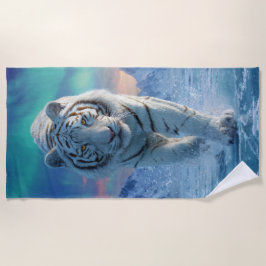 Toalha De Praia White Tiger Beach Towel – Arctic Ice Power