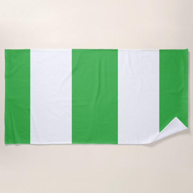 Toalha De Praia Wide Stripes Lime Green  (Frente)