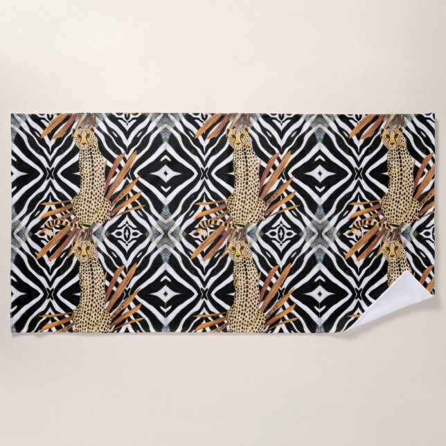 Toalha De Praia Wild Cheetah  (Frente)