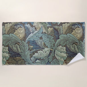 Toalha De Praia William Morris Acanthus Sage Flower Floral Botânic