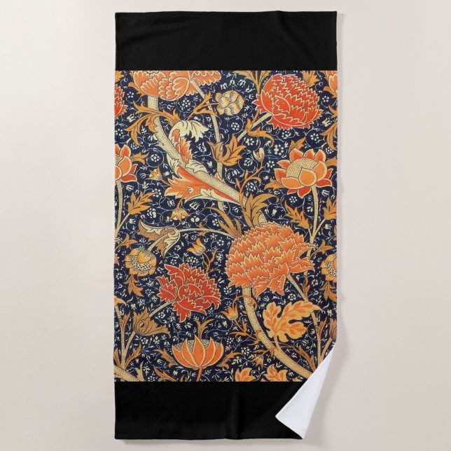 Toalha De Praia William Morris Cray Floral Art Nouveau Pattern (Frente)