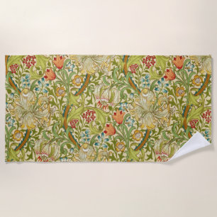 Toalha De Praia William Morris Ouro Lily Vintage Pré-Raphaelite